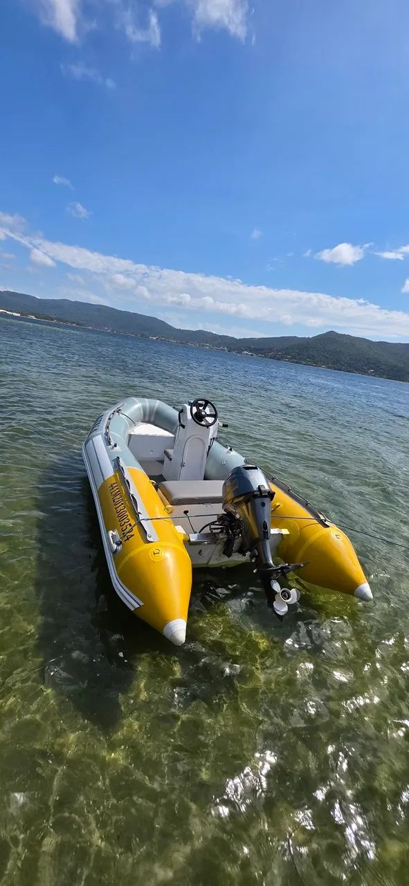 Barco Inflável 4,20m com Motor Yamaha 20HP + Carreta - Pronto para o Lazer!! - Foto 7