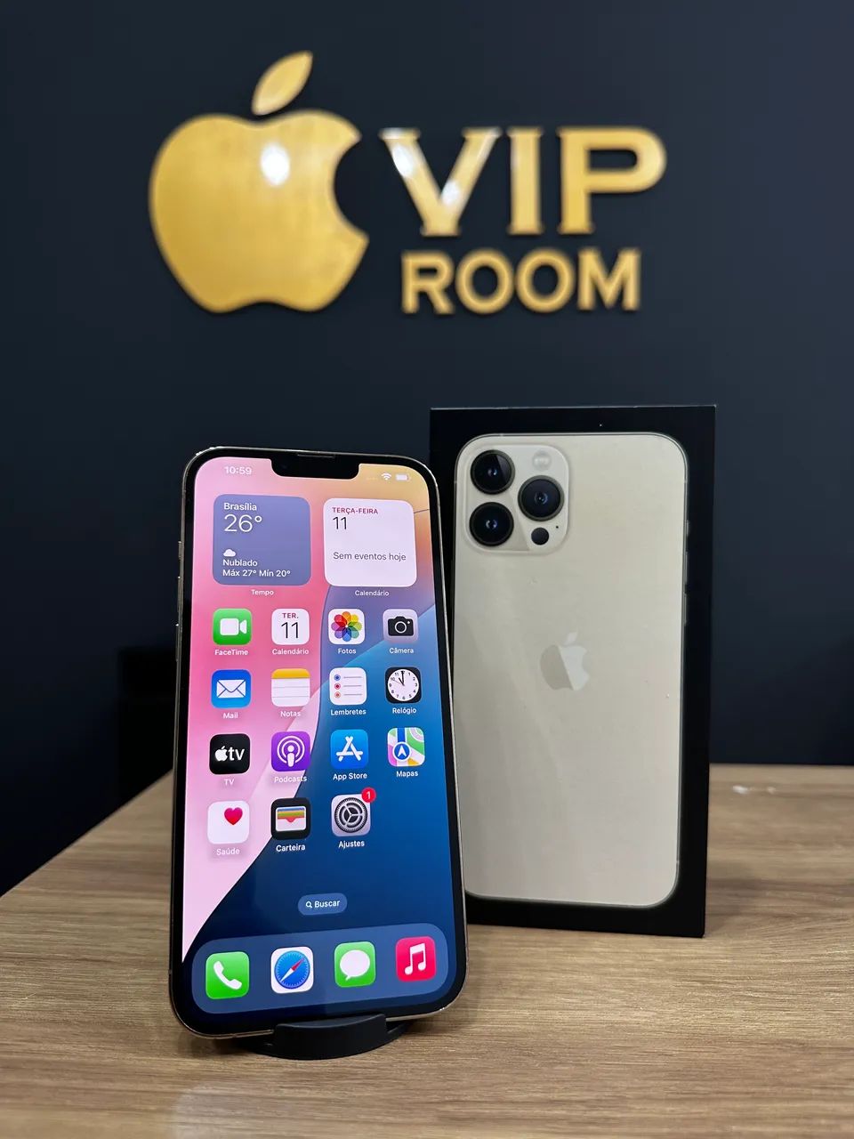 iPhone 13 Pro Max 256gb gold semi novo em perfeito funcionamento