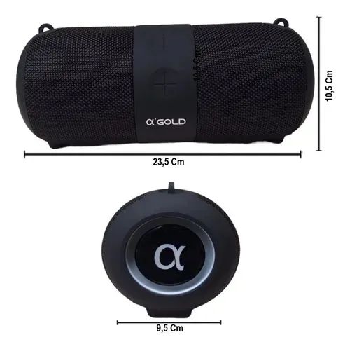 Caixa de Som Bluetooth Alpha Gold c/ Alça - Potência e Qualidade! - Foto 4