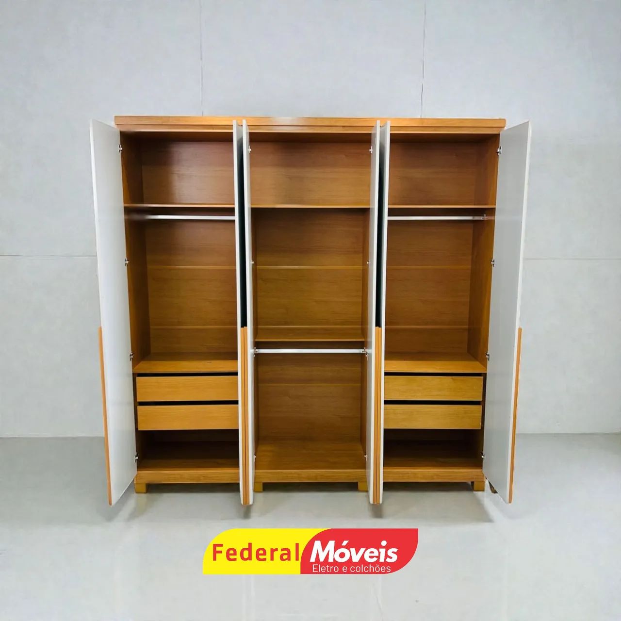 Guarda Roupa Casal 100% MDF 2,30m Lindão em Oferta - Temos Crediário  - Foto 2
