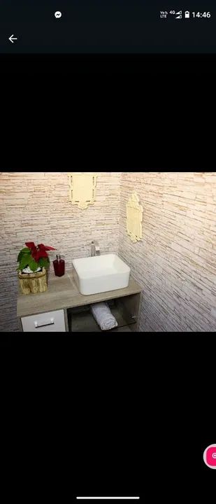 Cuba de banheiro branca nova