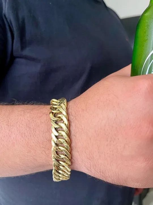 Pulseira Masculina Grumet Ouro 18k - Foto 3