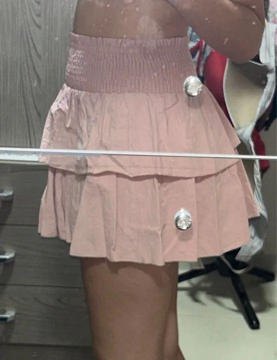 Saia babado Rosa Bebê - Tamanho P - Foto 3