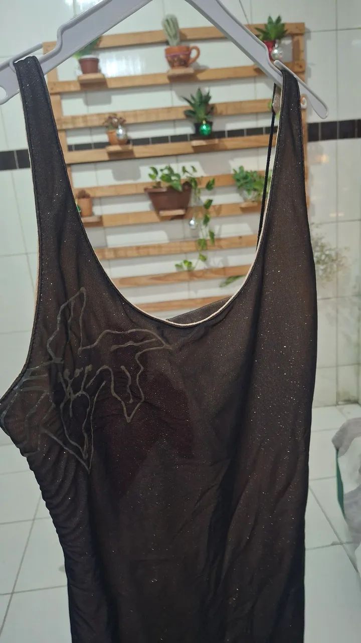 Vestido curto marrom - Foto 2