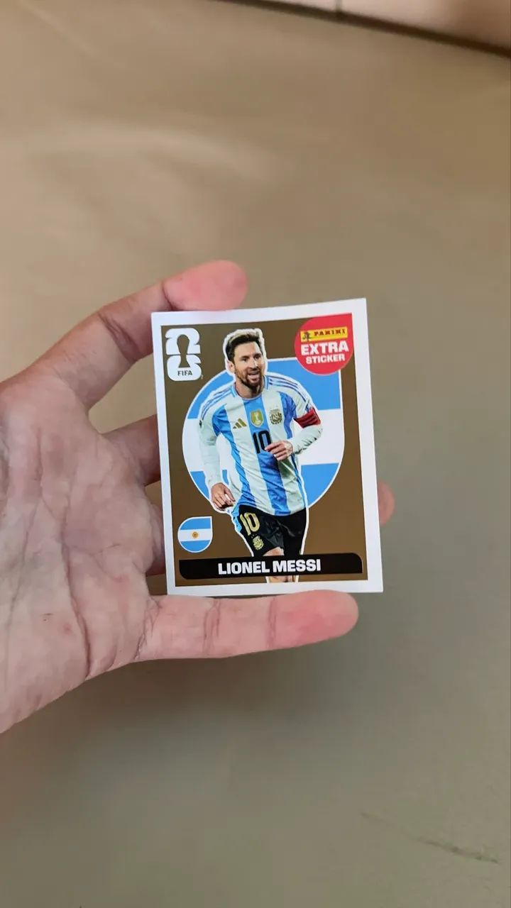 Figurinha dourada messi  - Foto 2