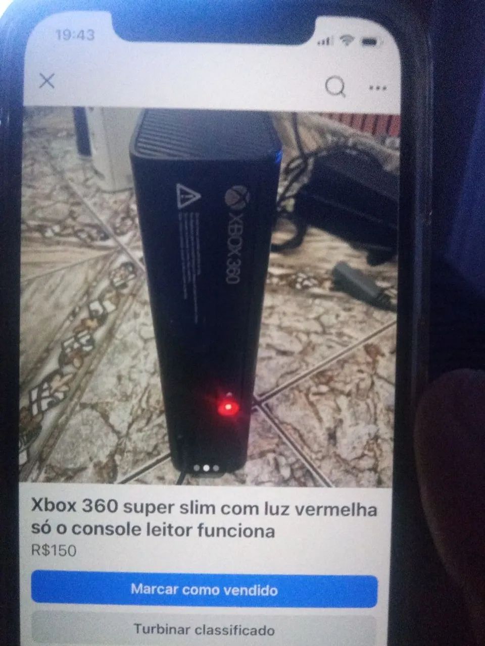 Xbox super slim com luz vermelha 