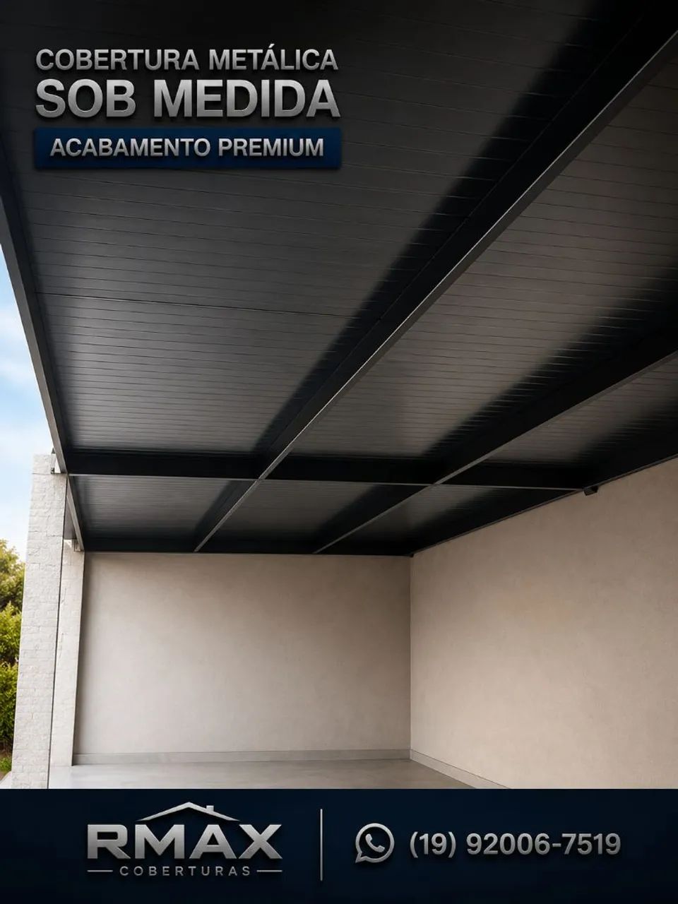 COBERTURAS METÁLICAS COM TELHA TIPO FORRO PRETA R$3990m² 