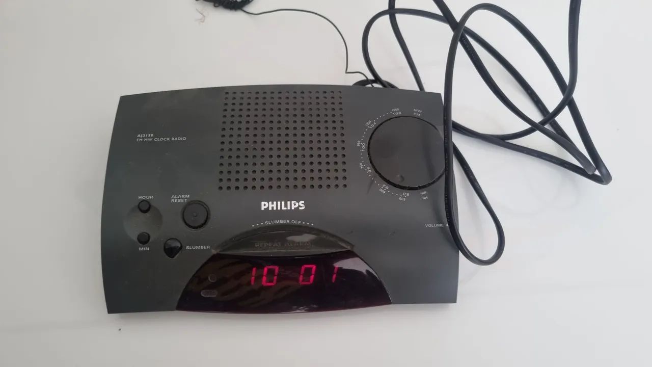 Rádio relógio Philips com despertador