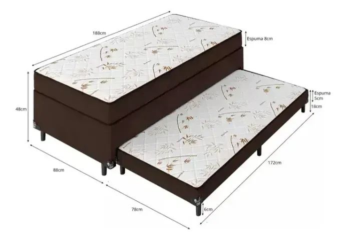 Bicama Box Com Cama Auxiliar NOVA - Foto 3