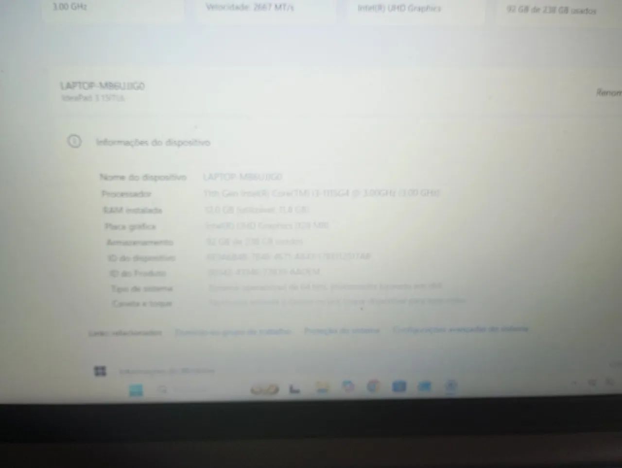 Notebook Lenovo IdeaPad 3i à venda (Excelente Estado!) - Foto 2