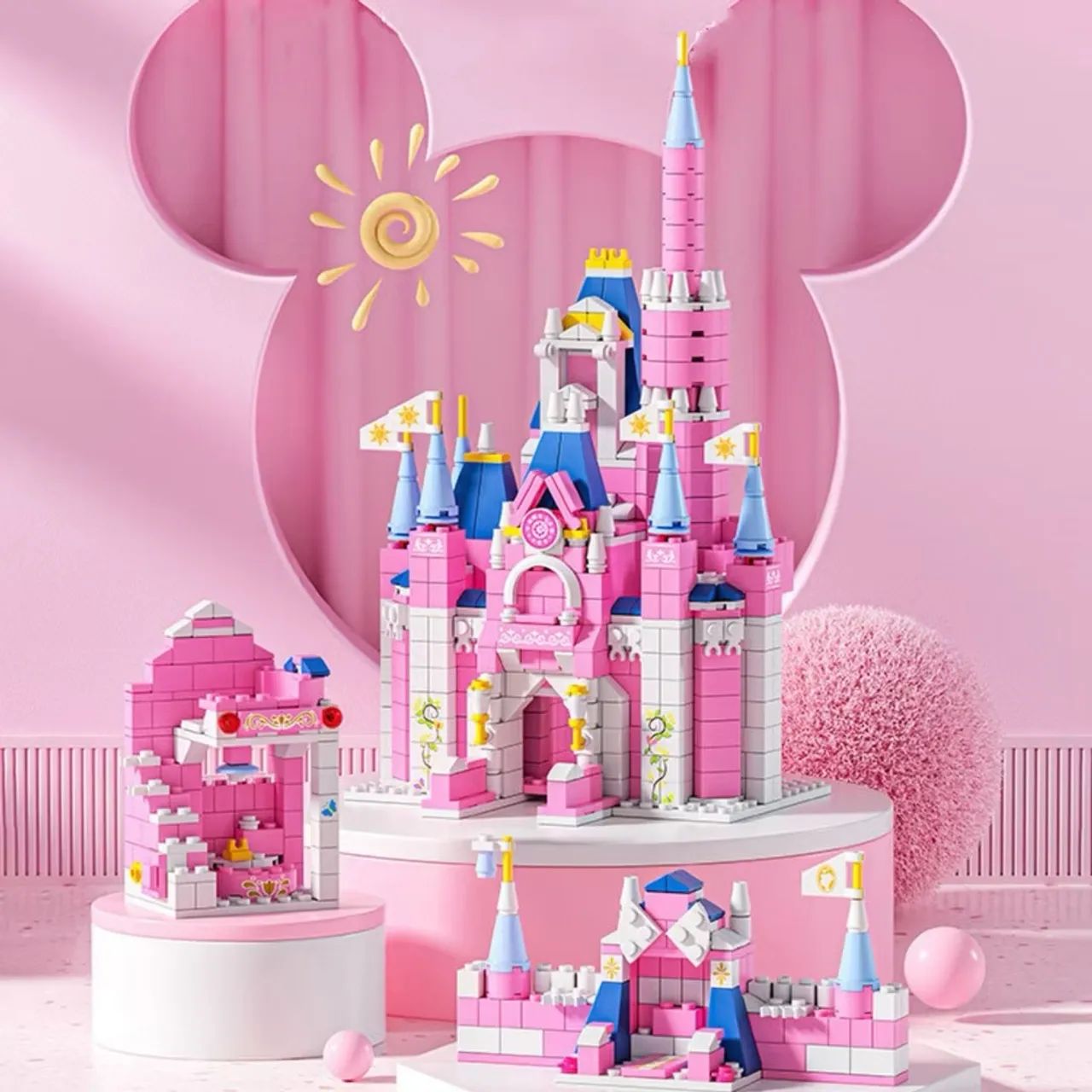 Bloco De Montar 1000 Pç Brinquedo Castelo das princesas - Foto 5