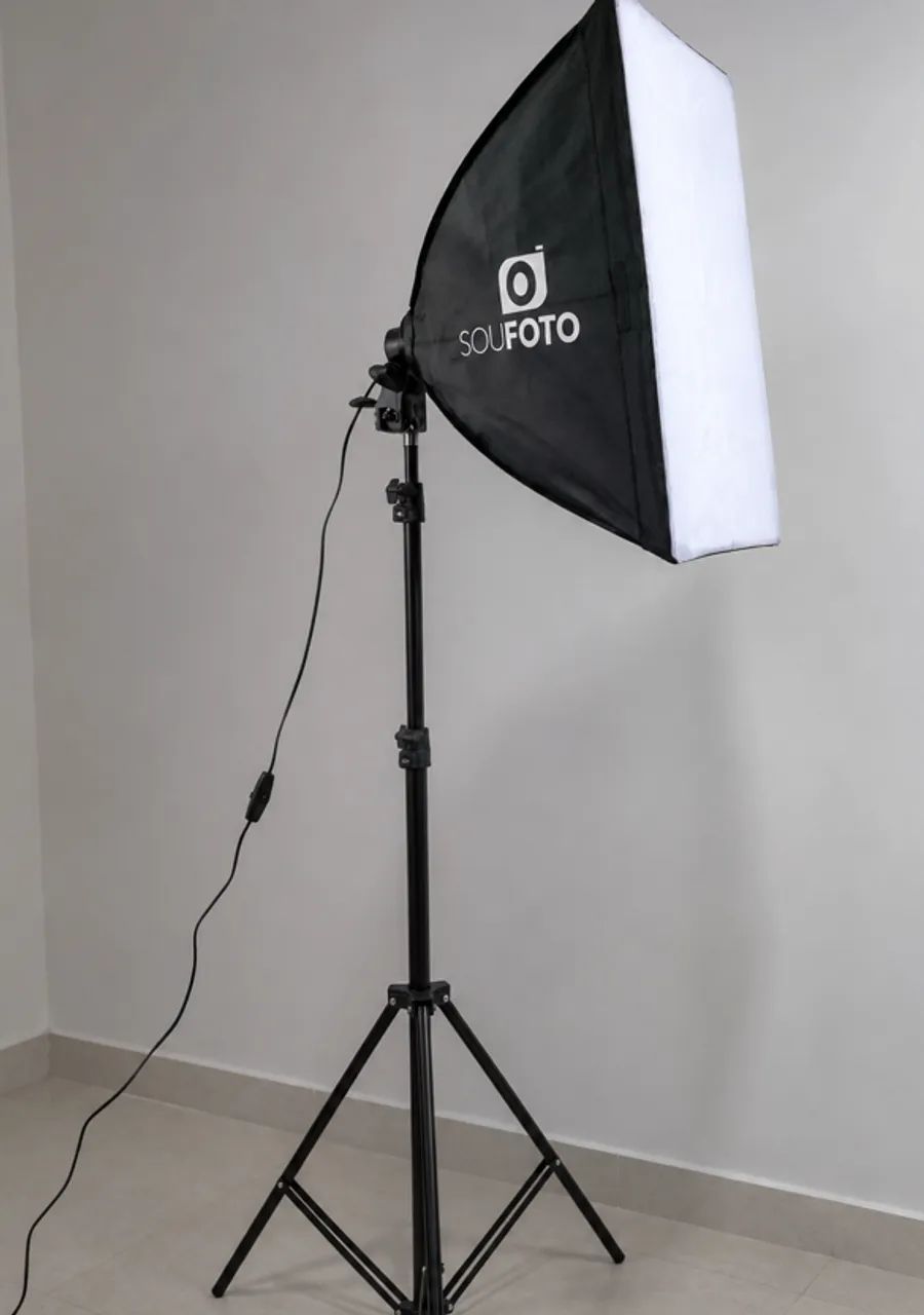 Softbox 40x40 + tripé de 2 metros 