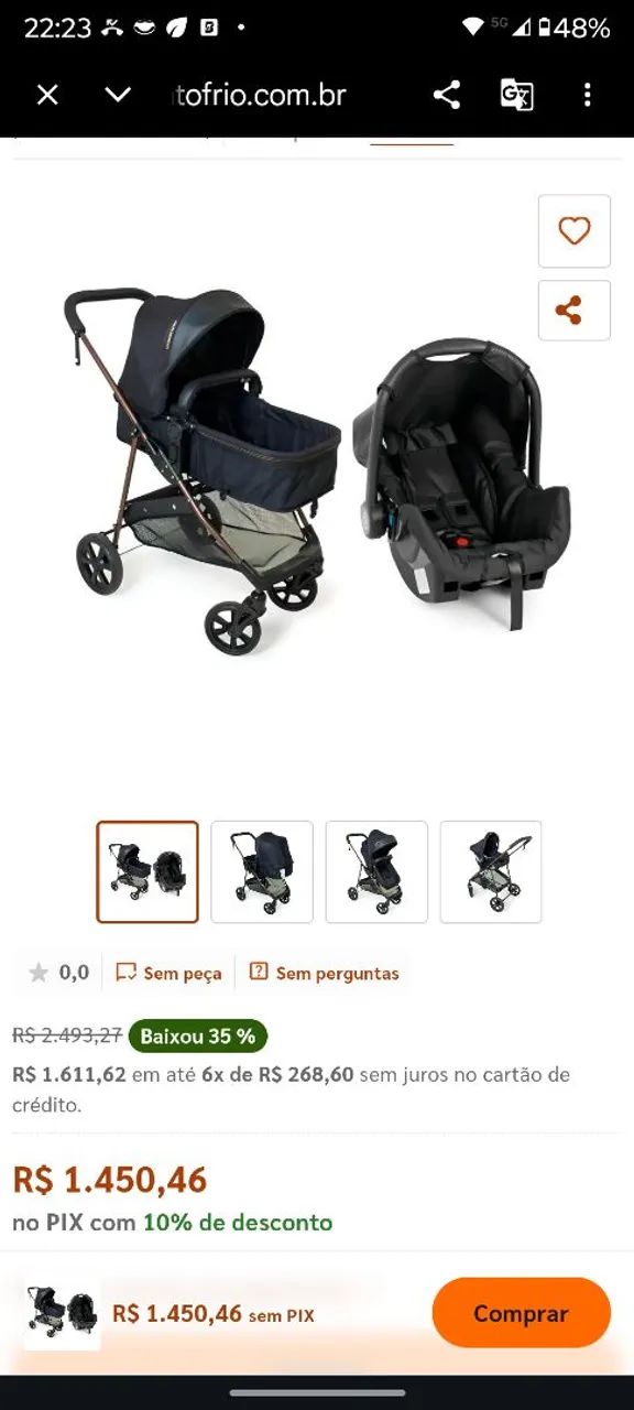 Carrinho de bebê duplo, com duas funções - Foto 5