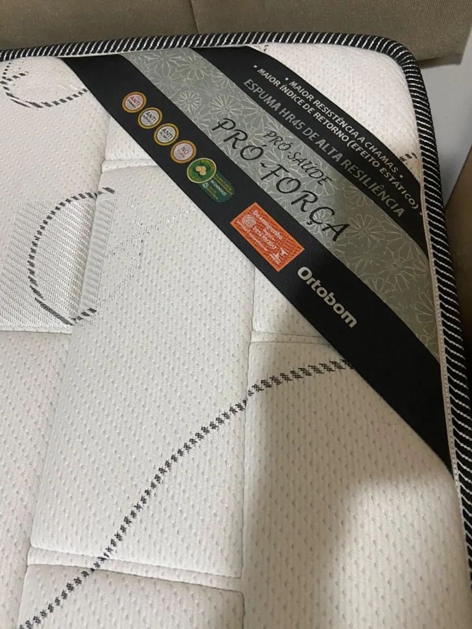 Cama Box Casal Ortobom Pró-Força - Colchão + Base, Quase Sem Uso - Foto 2