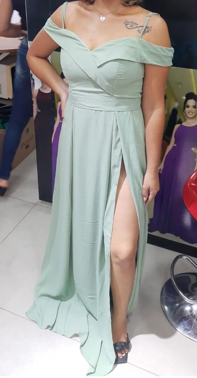 Vestido cor verde menta  - Foto 3