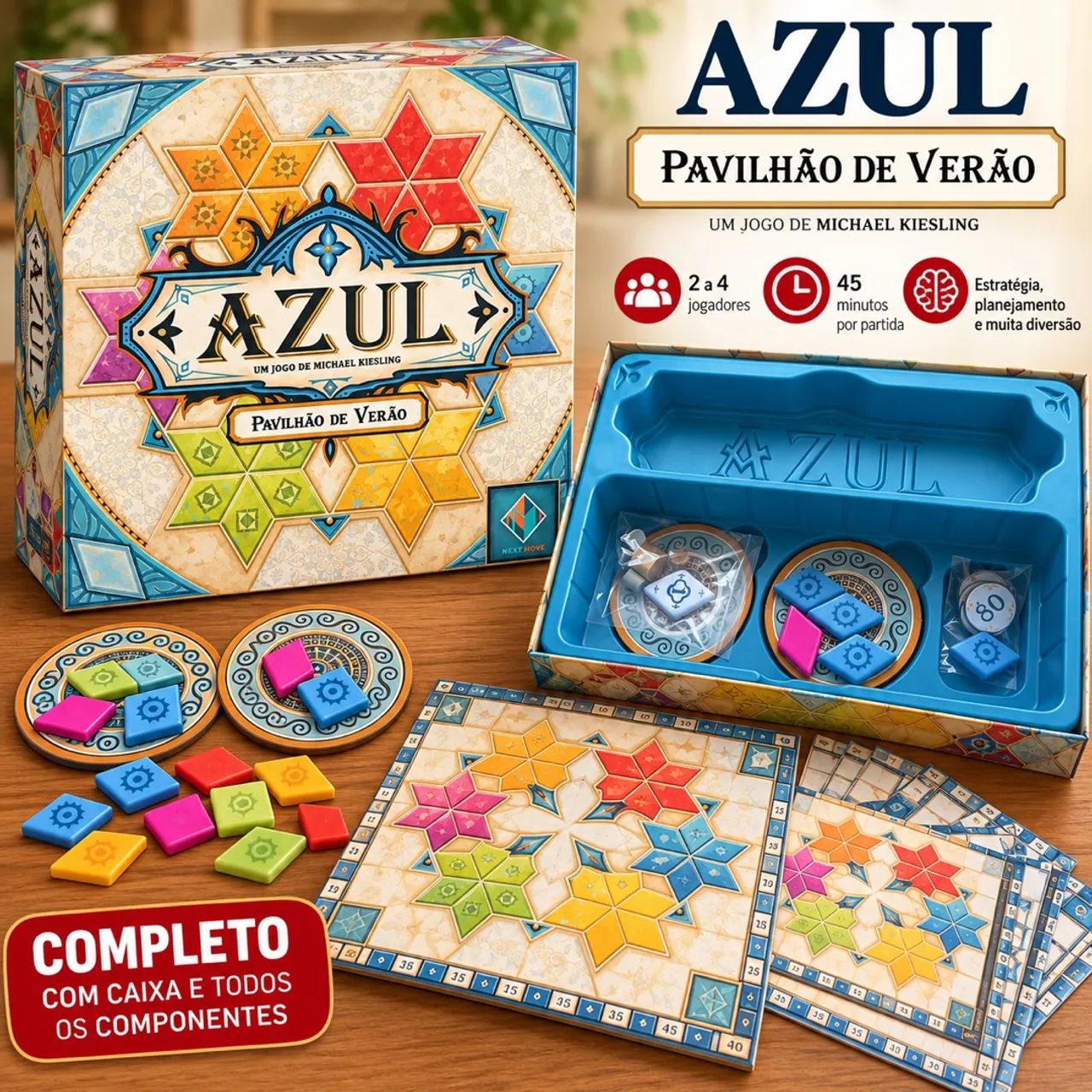 Azul Pavilhão de Verão | Jogo de Tabuleiro | Michael Kiesling