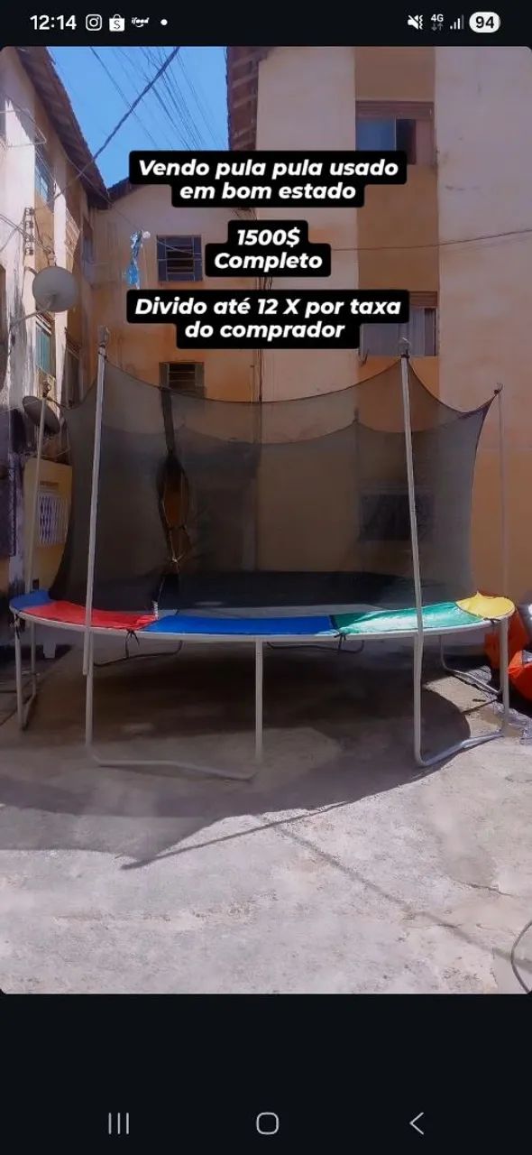 Cama elástica 4,27 profissional 