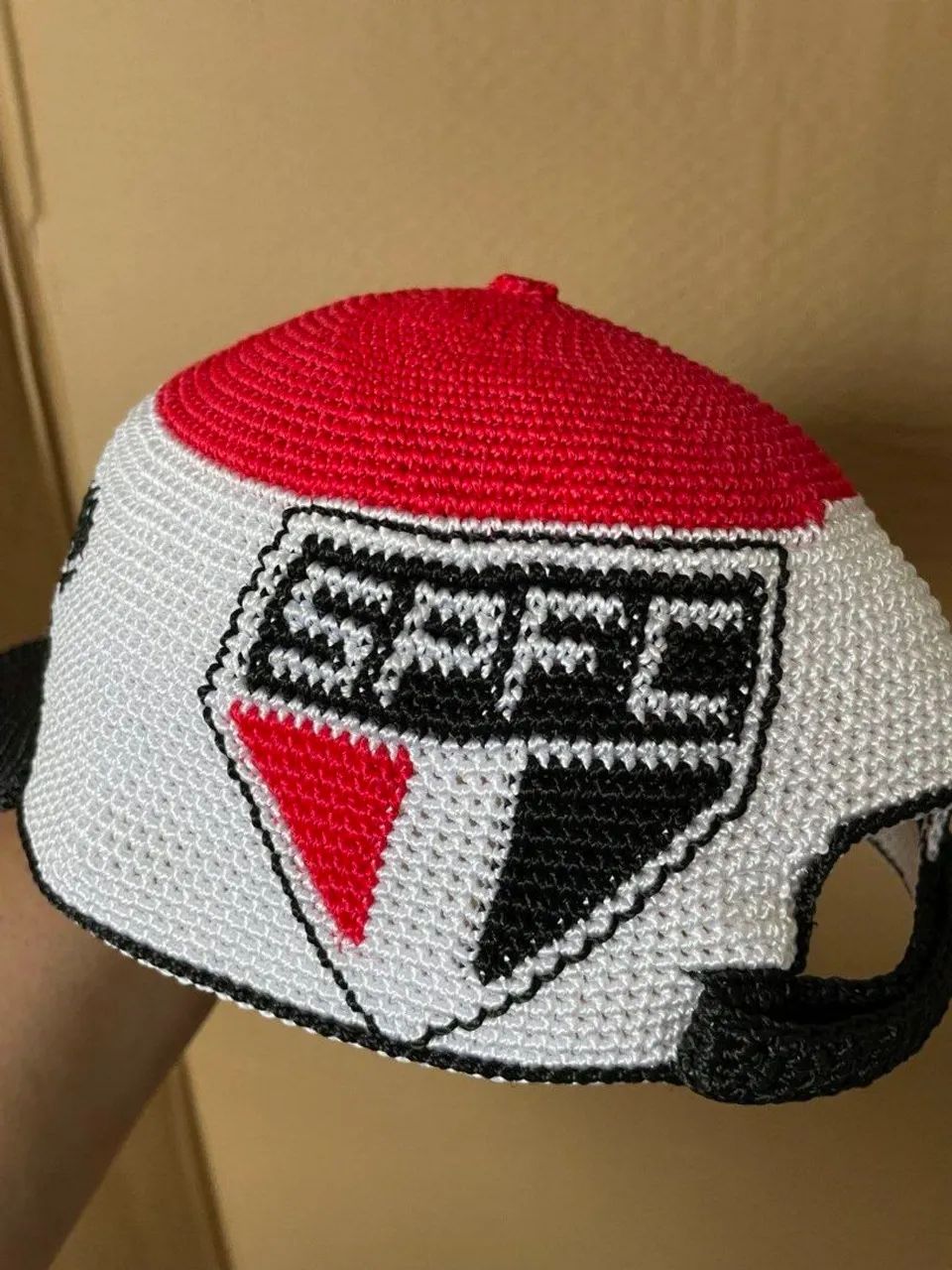 Boné de crochê São Paulo SPFC - Foto 4