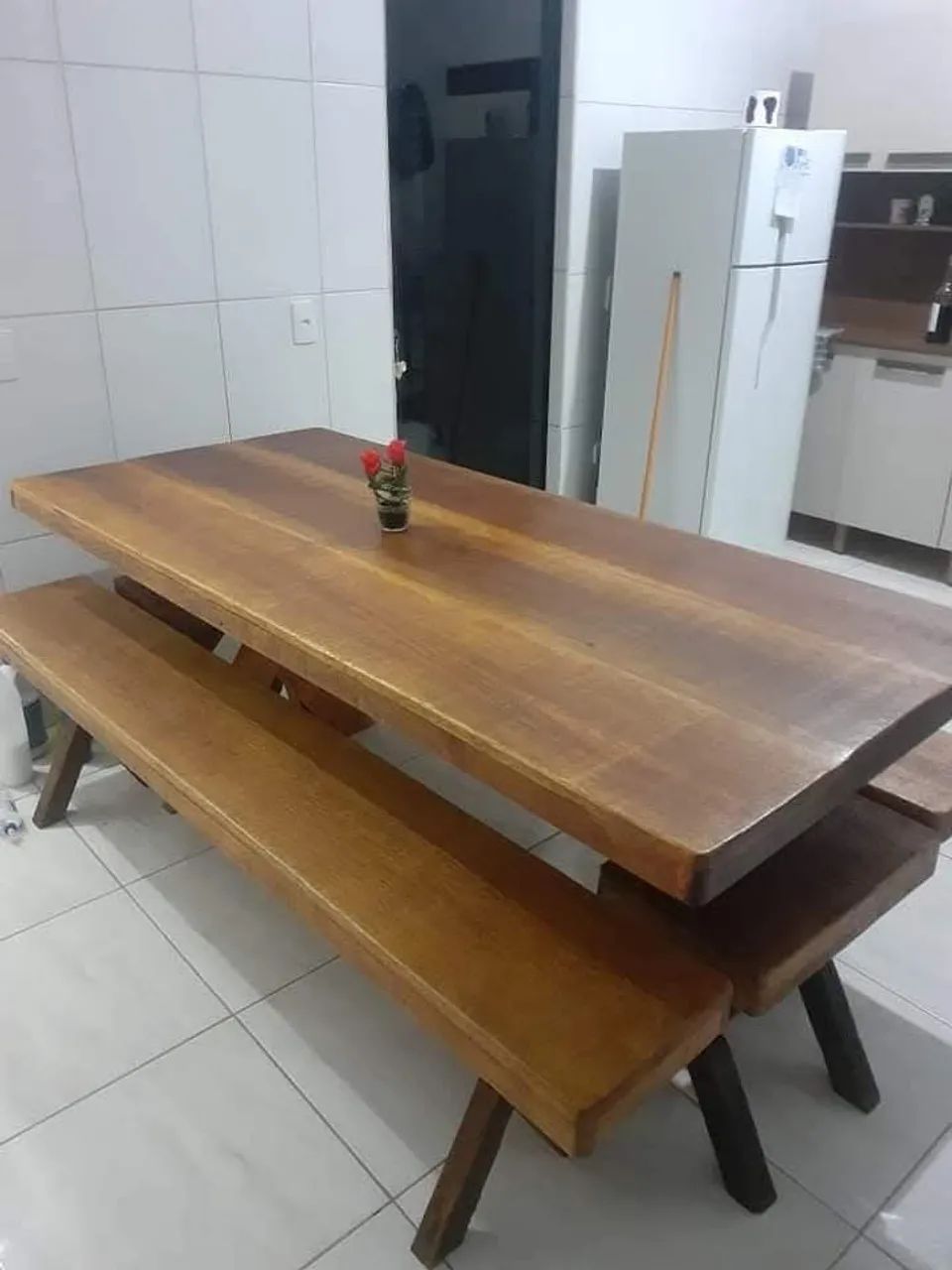 Mesas com banco com encosto ou sem encosto ou cadeira  - Foto 5