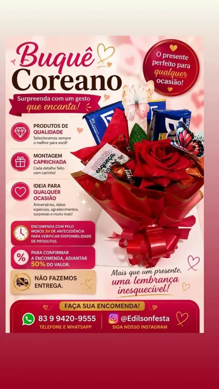 Cestas e buque de chocolate - Foto 2