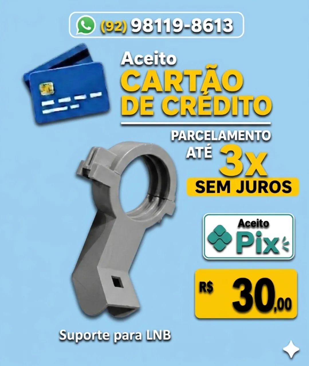 Suporte para LNB antenas SKY - Foto 3