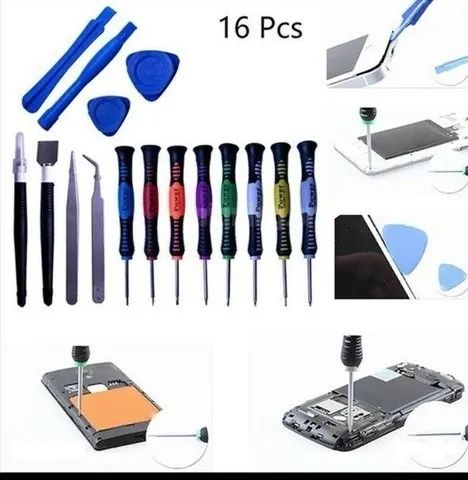 Kit Chaves Ferramenta 16 Peças Abrir Celular Iphone Precisão - Foto 3