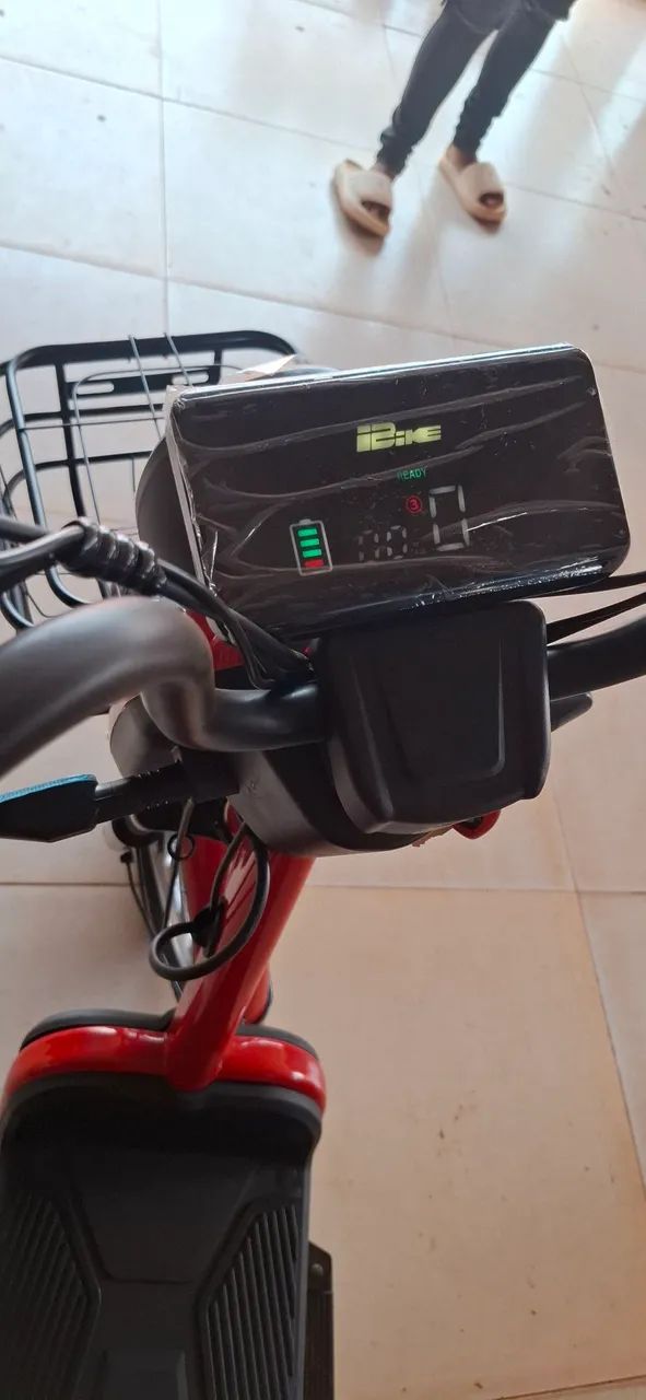 Bicicleta elétrica aro 20 500w com alarme e chave reserva  - Foto 4
