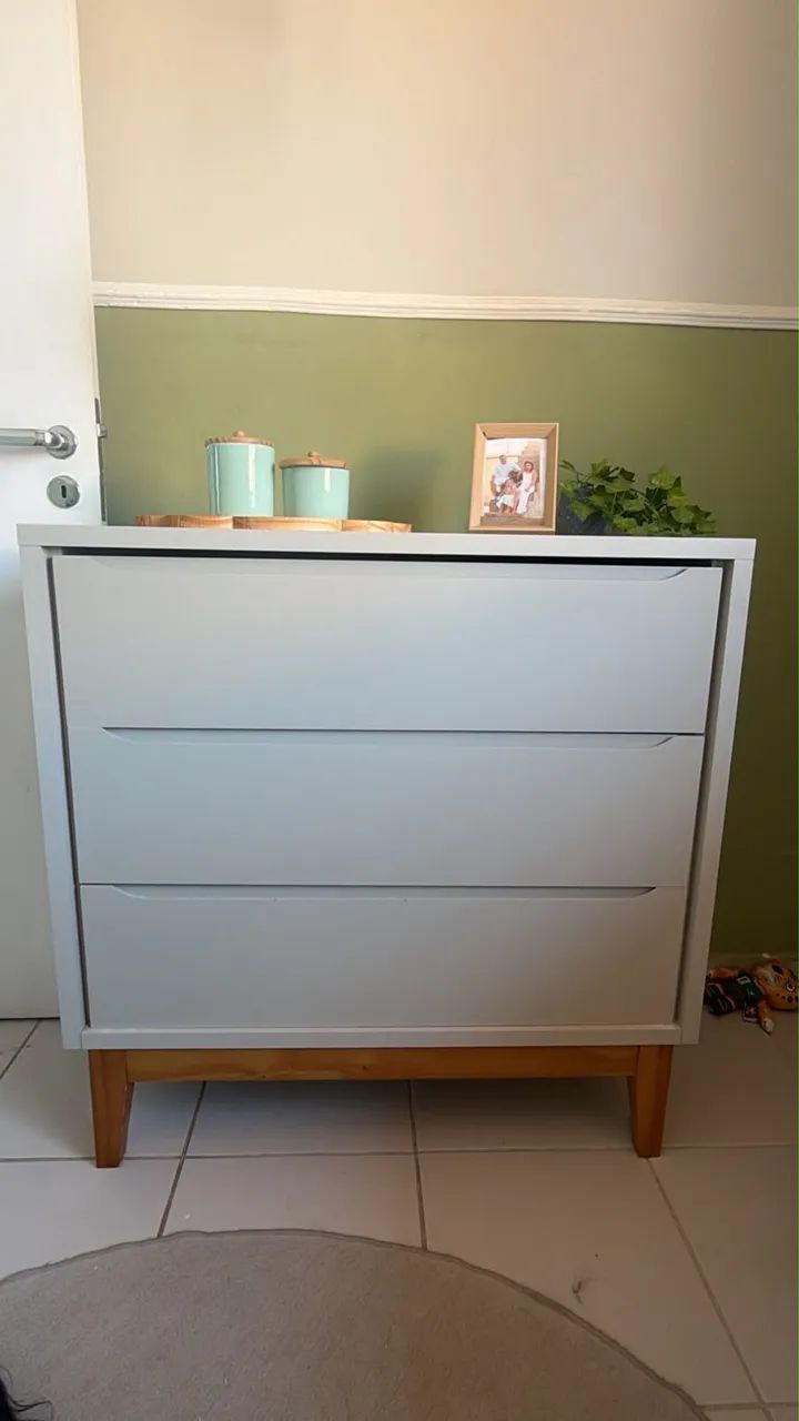 Vendo Berço Bebê (berço com colchão + cômoda) - Foto 4