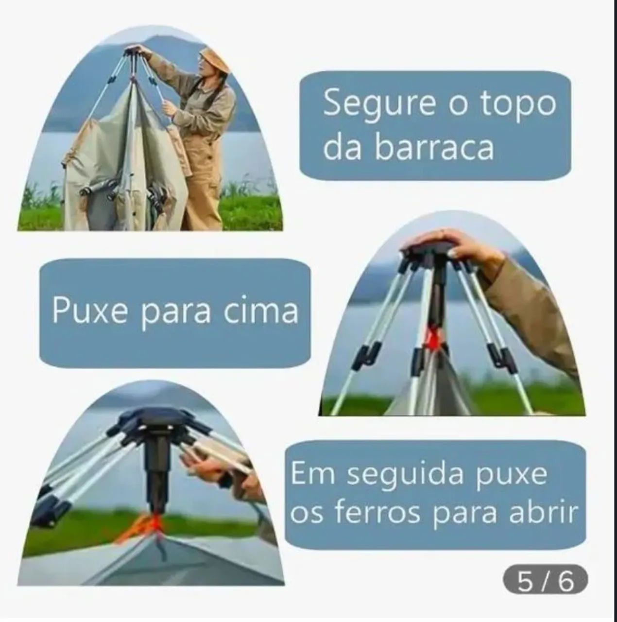 Barraca de camping para 2 pessoas semi automática - Foto 3