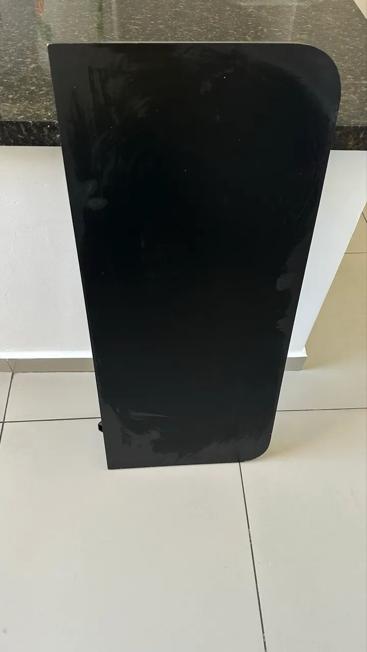 Mesa dobrável preta de madeira - Foto 2