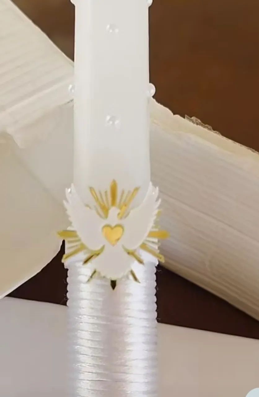 Vela decorada para batizado  - Foto 2