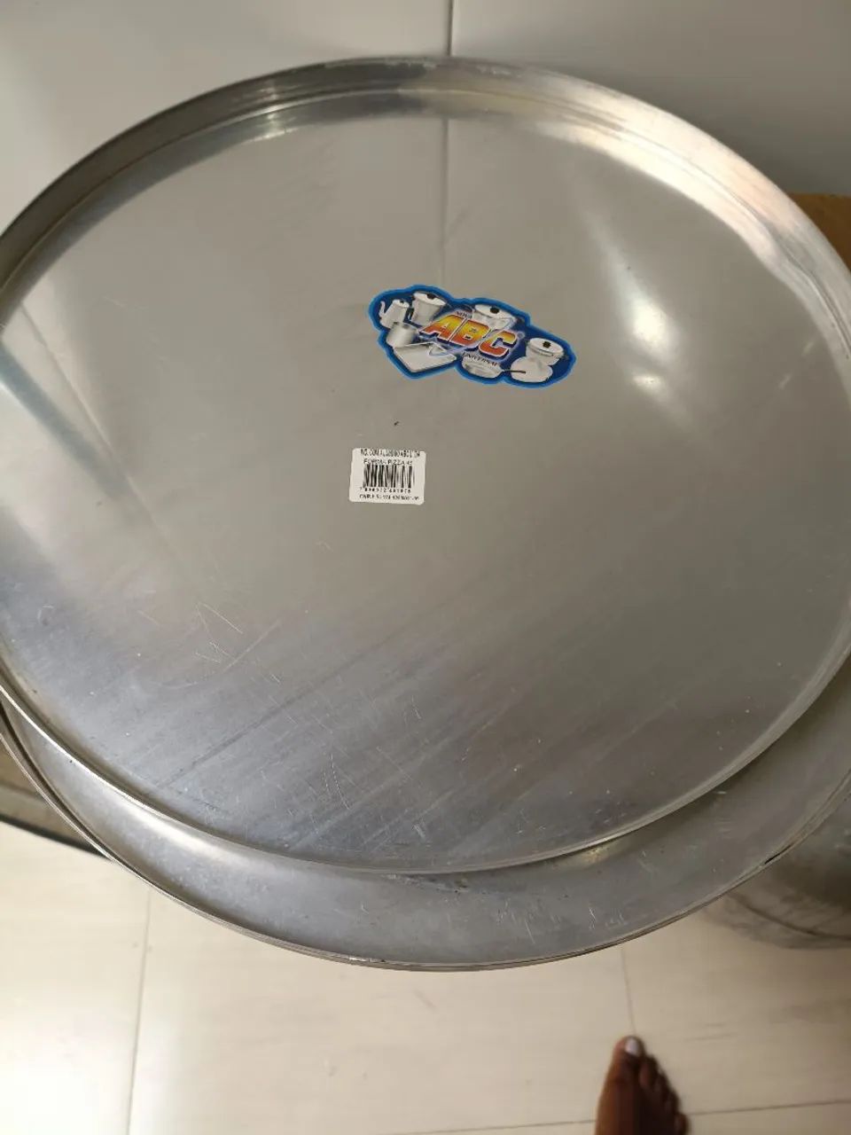 Formas de pizza 45 cm em alumínio  - Foto 2