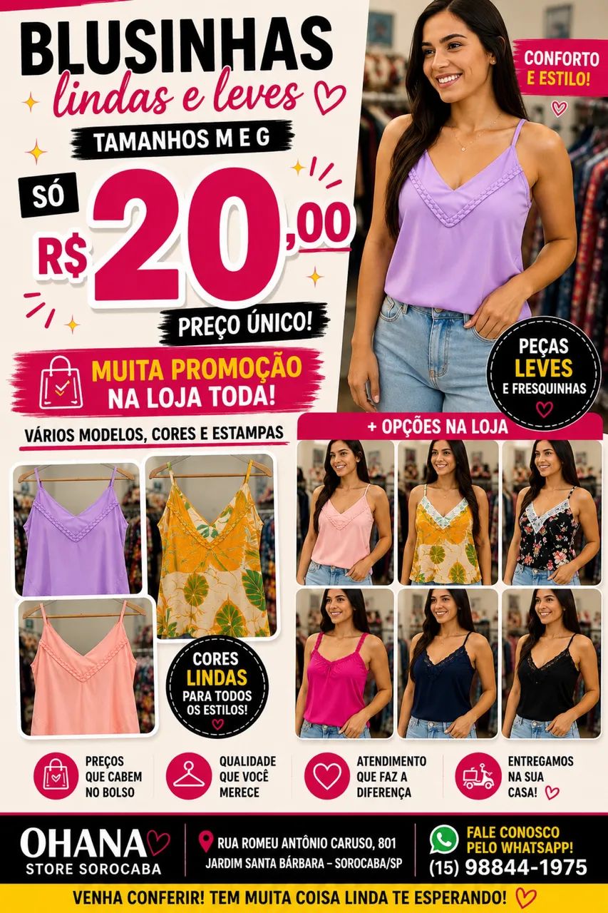 Promoção(Loja Aberta De Domingo) Feminino e Infantil 