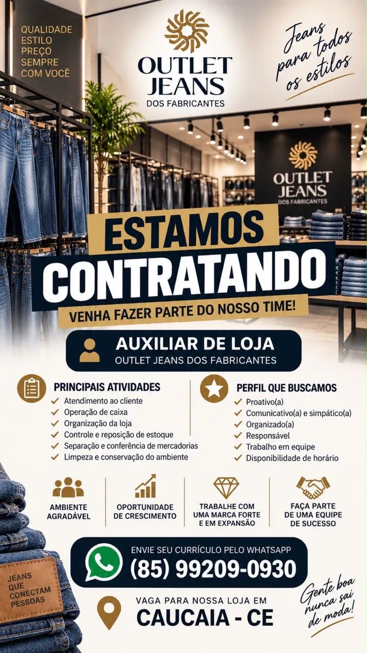 Assistente de Loja *CAUCAIA*