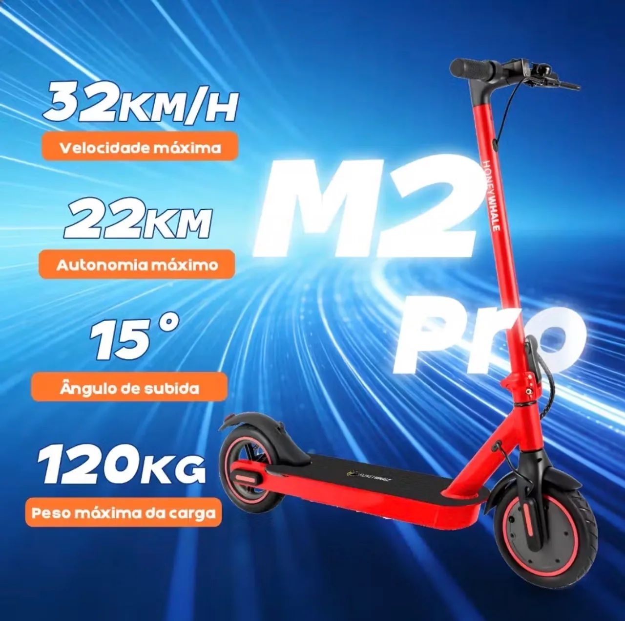 Patinetes elétricos na caixa 3 velocidades 