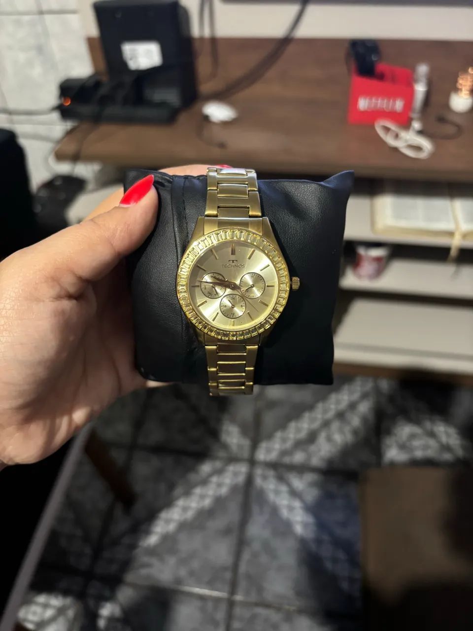 Relógio technos dourado a prova d?água  - Foto 2