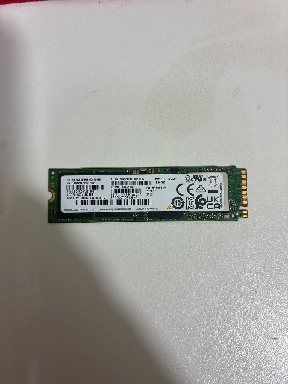 Ssd samsung 256gb