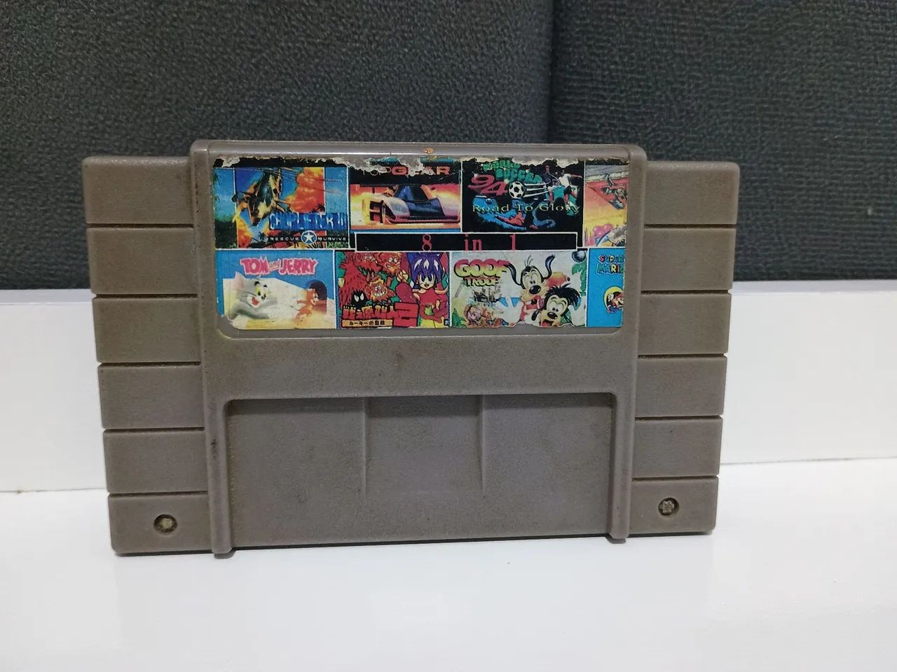 Fita Super Nintendo Cartucho 8 em 1 