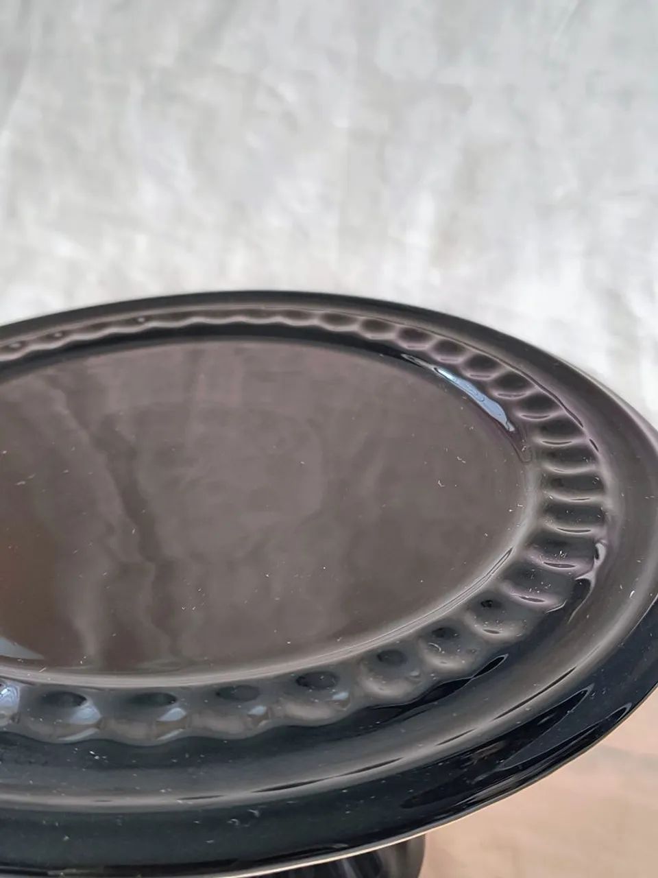 boleira em cerâmica preta linda festas doceira decoração cozinha casa vintage antiquario  - Foto 2
