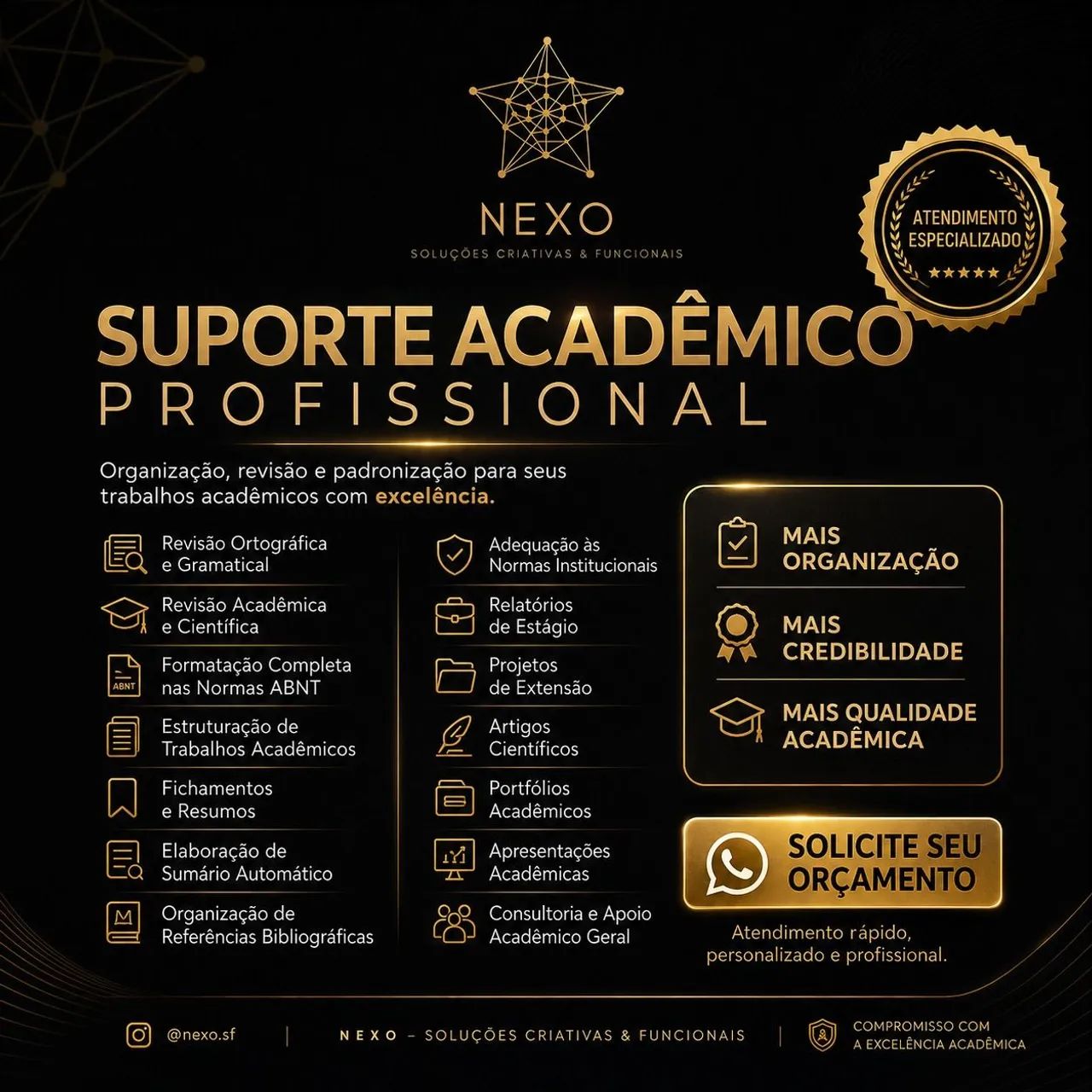 Suporte acadêmico profissional 
