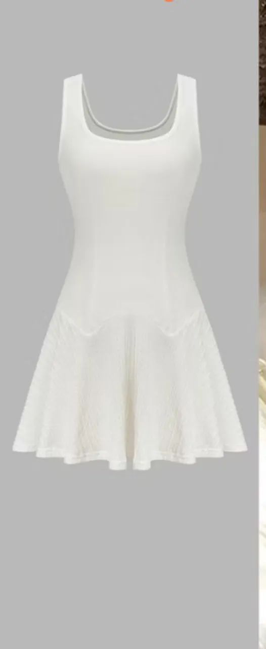 Vestido Drapeado Off White - Foto 2