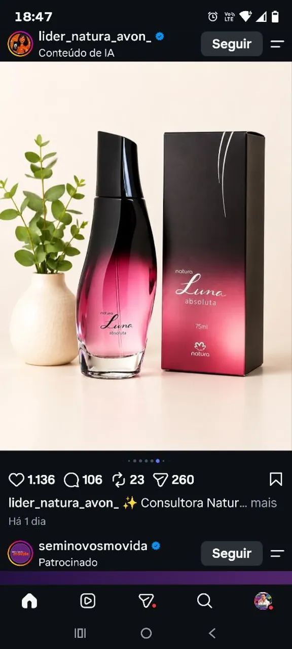 Perfumaria feminina 