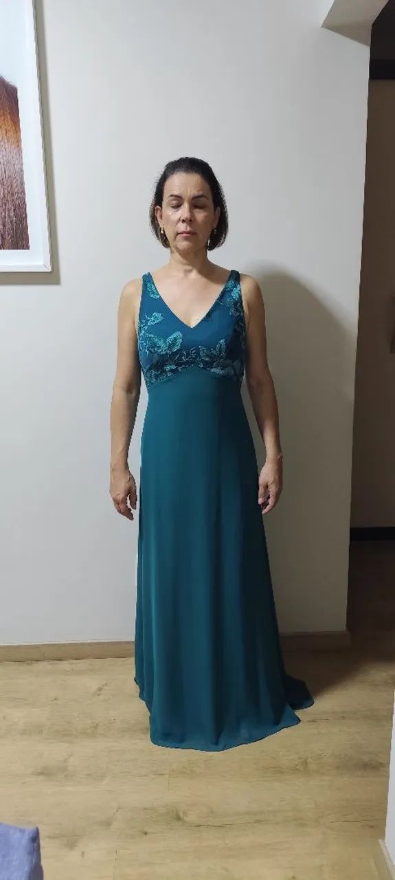 Vestido festa verde 