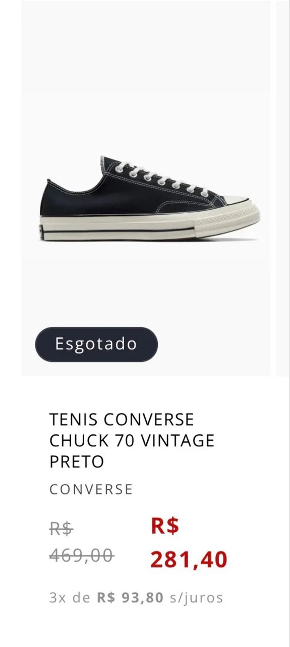 Tenis Converse 70 nunca usado - Foto 2