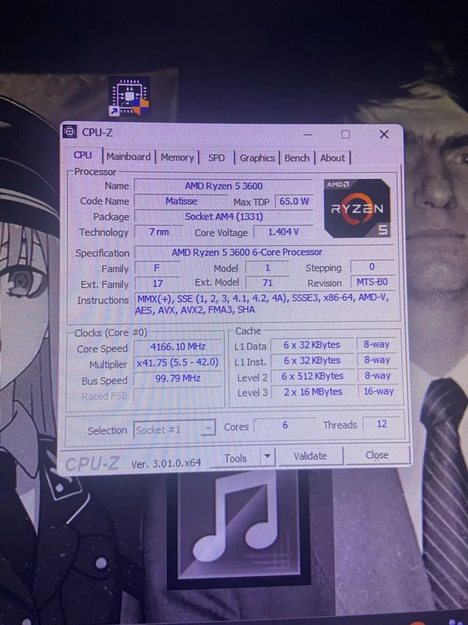 Processador AMD Ryzen 5 3600 - Funcionando Perfeitamente (Apenas o Chip) - Foto 4