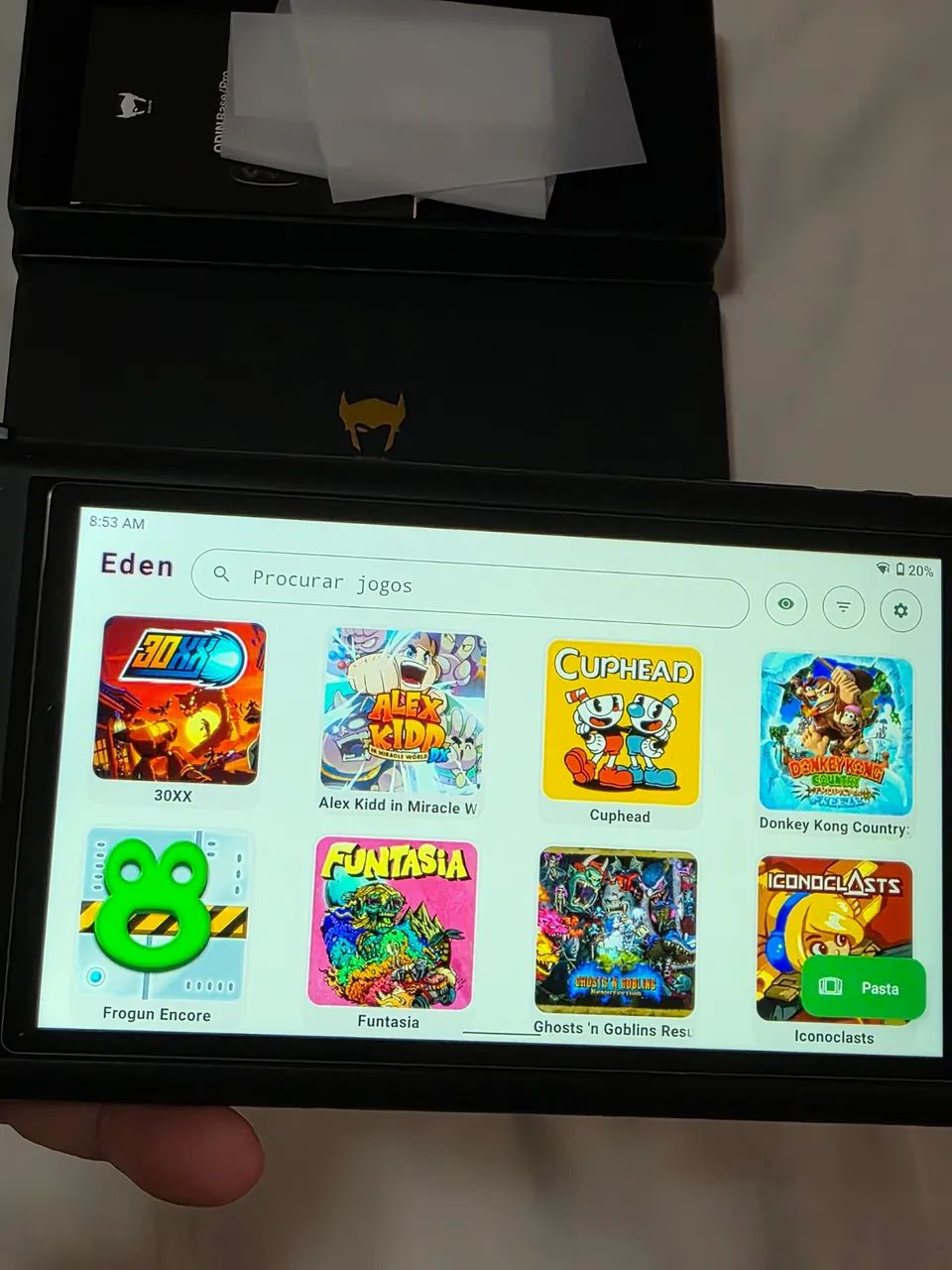 AYN ODIN PRO 128gb + 64gb micro sd 8gb RAM roda até switch só