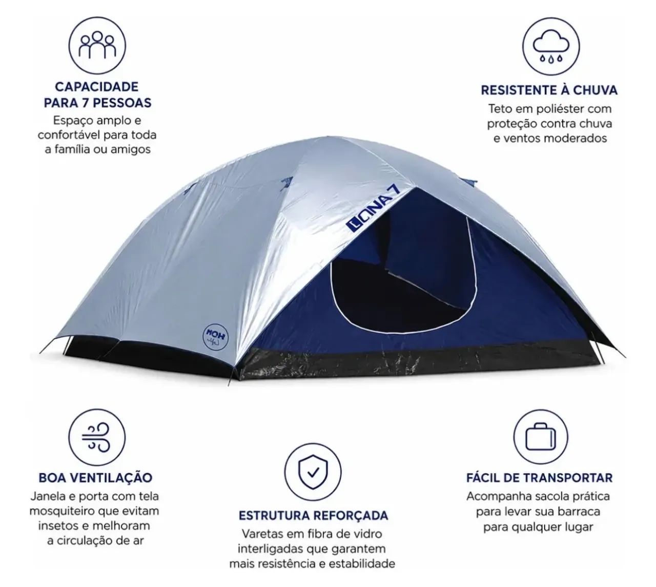 Barraca MOR Life Luna 7, para 7 pessoas - Foto 3