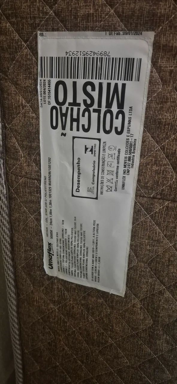 Cama casal colchão espuma com baú  - Foto 4