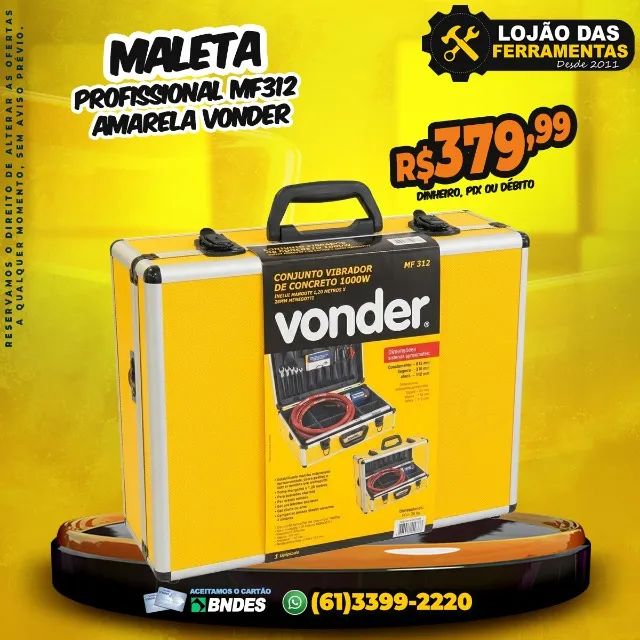 Maleta Profissional Mf312 Amarela Vonder