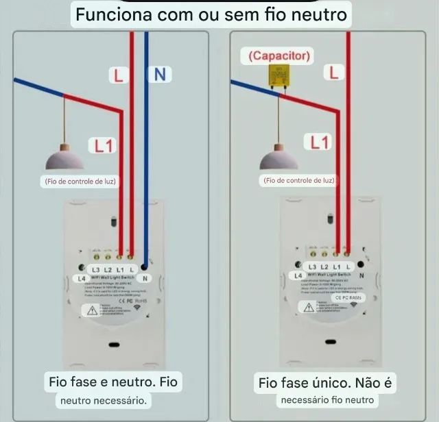 Interruptor inteligente 1, 2 e 3 botões  - Foto 4
